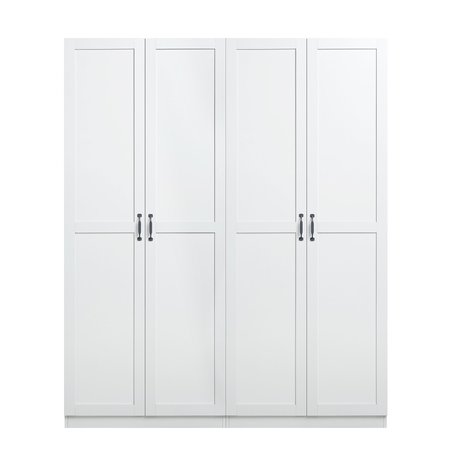 MANHATTAN COMFORT Hopkins Storage Closet 2.0 in White - Set of 2 2-2GLF-WH
